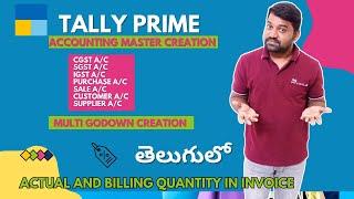 How to Create CGST SGST IGST Ledgers in tally Prime