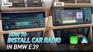 How to Install a CarPlay car stereo ion #BMW E39. All plug and play! #bmwe39 #bmw #carplay #car