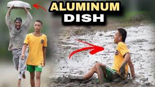 ALUMINUM DISH HIT "PUBLIC PRANK" | Tumalon sa putikan