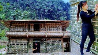 The process of the girl alone building a bamboo house, Build a new farm - Bàn Thị Ta