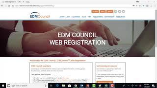 EDM Council & EDMConnect tutorial