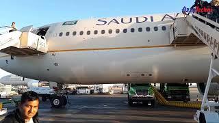 Saudi Airlines Take off from Lucknow Amausi Airport