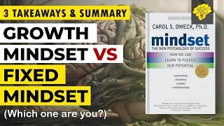 3 Takeaways & Summary | What is GROWTH MINDSET? - Mindset by Carol S  Dweck | Self Improvement