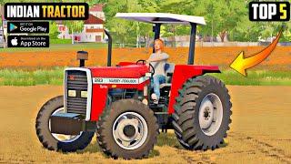 Top 5 Indian tractor driving games for android | Best Tractor driving games on android 2024