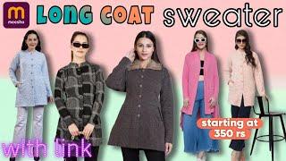 Cozy winter wear long sweater for women | long coat sweater haul meesho| #meesho #winterwear