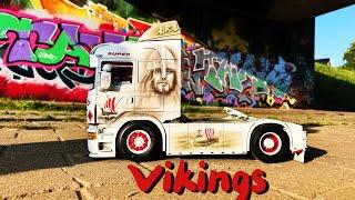 Tamiya RC Truck „Vikings“ Scania 1/14 Airbrush Showtruck