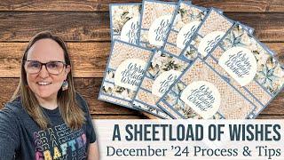 A SheetLoad of Holiday Cards | December 2024 SheetLoad of Cards Process & Tips | 8 Cards in a Flash