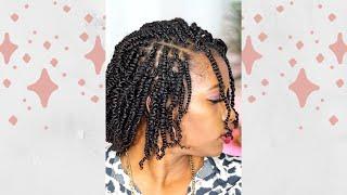 Beautiful Fluffy Springy Bob Crochet Mini Afro Twist | How To Crochet Mini Twist 4C Hair