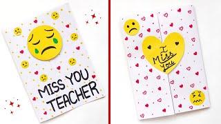 2 DIY Miss You Card Ideas | Easy & Beautiful Miss You Card for Teachers | How to Make Miss You Card