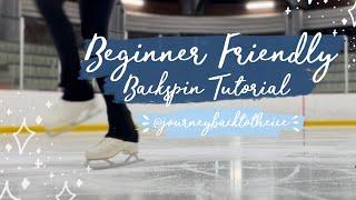 BEGINNER FRIENDLY BACKSPIN TUTORIAL (journeybacktotheice) #adultsskatetoo