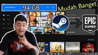 CARA INSTAL DOWNLOAD / PINDAH FILE GTA 5 V STEAM KE EPIC GAMES