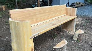 Off grid log bench build /Stihl 881 chainsaw /Granberg 48”Alaskan mill…