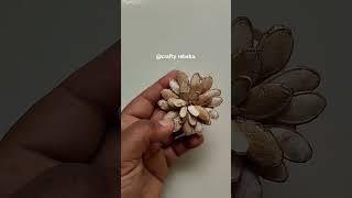 how to make pumkin seed flower. #short#reels #art #papercraft #rebeka #diy #craft#paperart