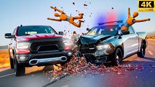 High-Speed Police Pursuits & Brutal Crashes! Ultimate BeamNG Drive Compilation