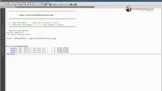 VB Scripting - Using Procedures - Part 1