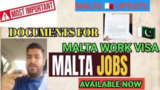 Malta New Update Today | Important Documents For Malta work visa #maltajobs #malta_vfs_update #malta