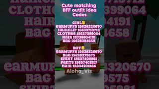 ROBLOX Brookhaven CODES for CLOTHES || trending matching BFF outfit idea   #roblox #shorts