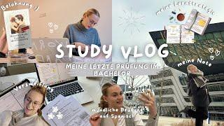 STUDY VLOG:  letzte Prüfung im Bachelor, meine Note, Verzweiflung, das Gefühl danach I KathaMariie