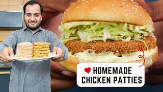 Crispy Chicken Burger Patty -  Frozen Food for Lunch Box (Commercial Recipe)