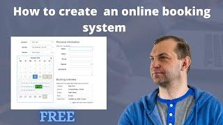 How to create an online booking system free