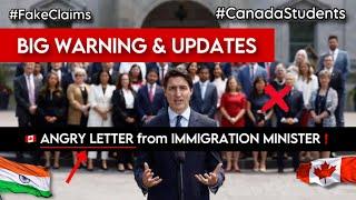 Canada Big Announcement  "Angry Letter" from Immigration Minister