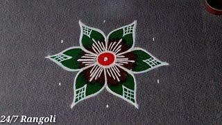 5x3 Dots Easy Daily Muggulu 24/7 Rangoli Margazhi kolam Freehand Muggulu Design  Beginners kolam