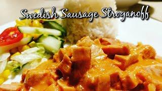 SWEDISH "KORV STROGANOFF " SAUSAGE STROGANOFF/ EASY AND TASTY RECIPE