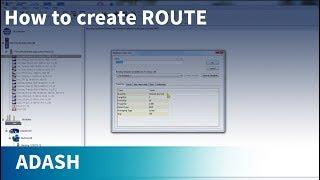 Adash DDS tutorial 01 - How to create route