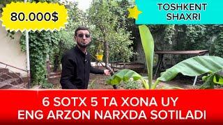 6 SOTX 5 TA XONA UY ENG ARZON NARXDA SOTILADI SAUNA BASSEYNLARI BOR ZO'R UY NARXI 80.000$ ZUDLIK BN