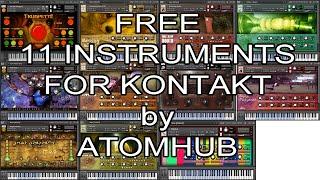 FREE 11 INSTRUMENTS FOR KONTAKT by ATOM HUB