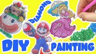 The Super Mario Bros Movie DIY Diamond Painting Craft Tutorial with Princess Peach
