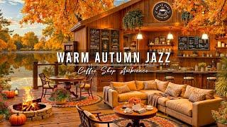 Cozy Autumn Porch Ambience & Relaxing Jazz Instrumental Music  Warm Jazz Music for Studying, Work