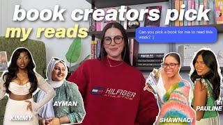 Book creators pick my reads for the week  Reading vlog