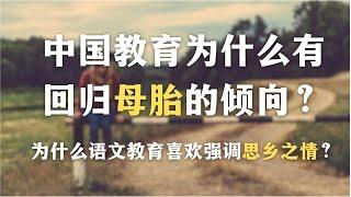 中国教育为什么有回归母胎的倾向？为什么语文教育喜欢强调思乡之情？为什么中国文化是一种鼓励退行的文化？｜语文｜心理学｜教育｜社会学｜哲学｜文学｜五四｜