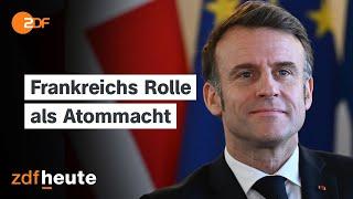 Atomschirm für Europa: Übernimmt Frankreich, wenn die USA nicht mehr unterstützen? | heute journal