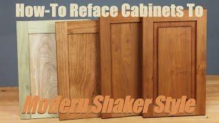 How-To Update Old Kitchen Cabinets To Shaker Style.