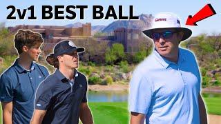 Crazy 2v1 Best Ball Against PGA Tour Pro Joel Dahmen!