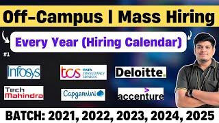 TCS, Infosys, Cognizant, Accenture, Capgemini, Deloitte (All Hiring Role, Salary) | 2021-2025 BATCH