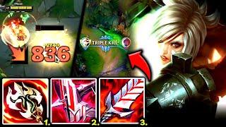 RIVEN TOP BUT I HAVE 300% LIFESTEAL (1 AUTO = FULL HEALTH) - S14 Riven TOP Gameplay Guide