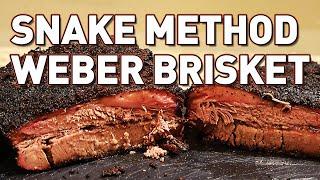 Snake Method Smoking Brisket on a Weber Kettle Grill