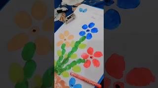 Thumb and Hand painting for kids 🫰 #viralshort  #AdityaS18 #shorts #painting #activity #youtube