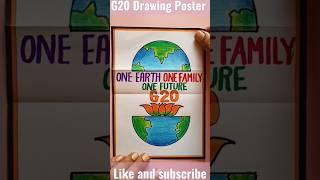 G20 Drawing | G20 India Logo Drawing | Poster on G20 #shorts #short #youtubeshorts #viral #g20