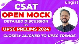 CSAT OPEN MOCK For UPSC Prelims 2024 | Mock Solved Paper and Detailed Discussion By Ram Mohan Pandey