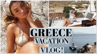 GREECE TRAVEL VLOG! What I ate, wore, and did in Mykonos!