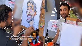 He was a big fan of the Caricature artist Alani J so this happened