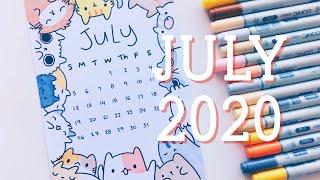 July 2020 CAT-lendar (Calendar) | Doodles by Sarah