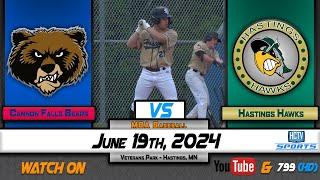 HCTV SPORTS: Hastings Hawks vs Cannon Falls Bears | 6.19.24