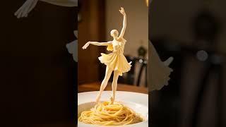 The subtle graceful noodle formations imitate a dancer | #art #dancevideo #music #ai