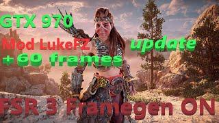 GTX 970 FSR 3 Mod LukeFZ Horizon Forbidden West 60 frames 1080P/Medium.