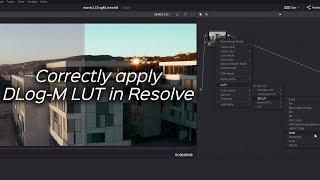 Properly Apply Mavic 2 DLogM to Rec709 LUT in DaVinci Resolve